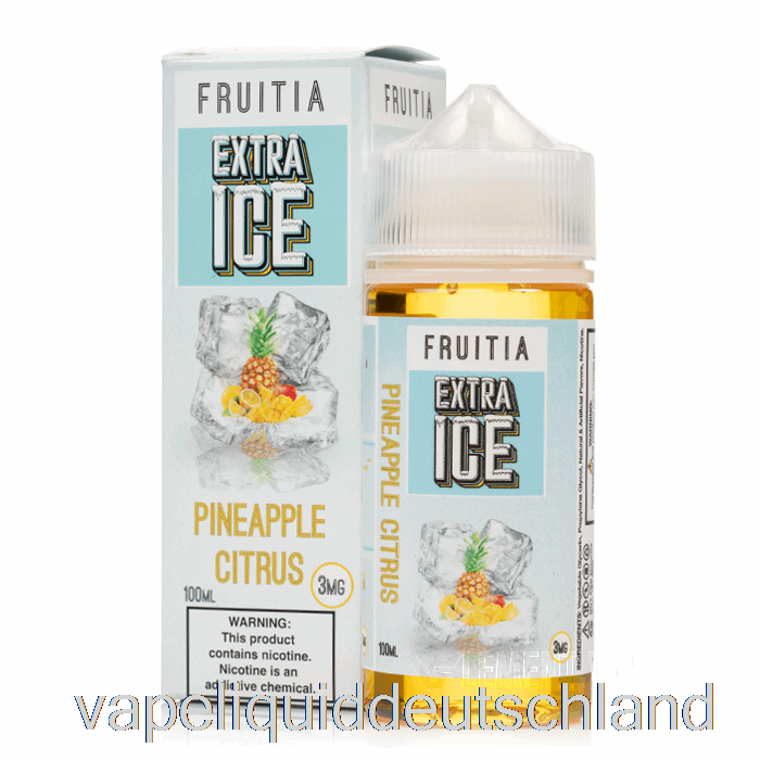 Ananas-Zitrusfrüchte – Extra Eis – Fruitia – 100 Ml, 3 Mg Vape-Flüssigkeit